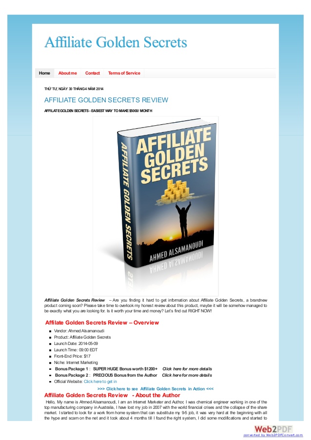 Ahmed Alsamanoudi - Affiliate Golden Secrets