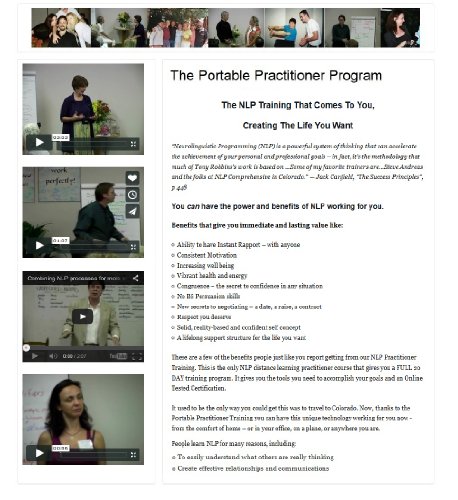 The NLP Portable Practitioner Complete Certification Training
